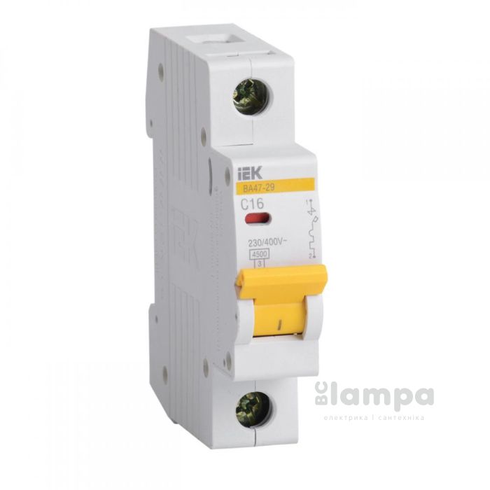 Автоматичний вимикач IEK BA47- 29 1P 16А С