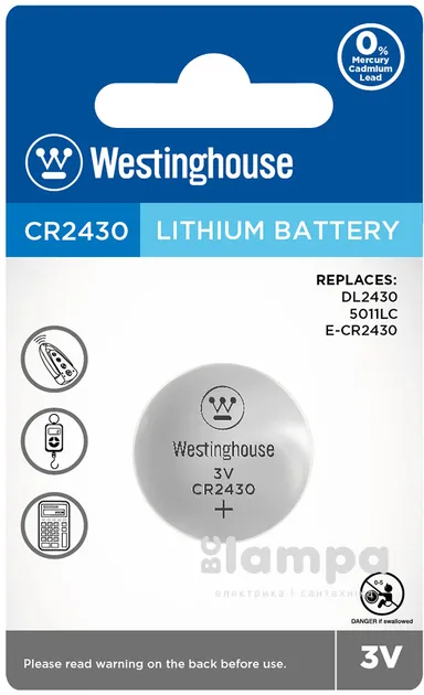 Батарейка CR2430 WESTINGHOUSE