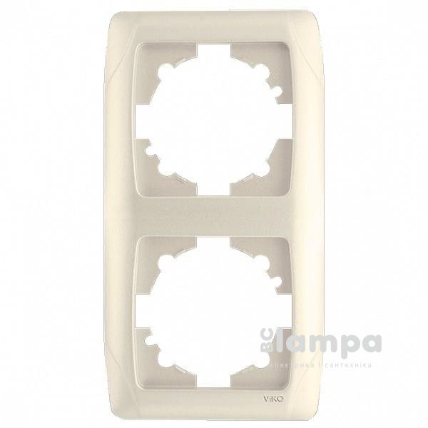Рамка крем 2-я вертикальная VIKO CARMEN (90572002)