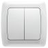 Выключатель белый 2 кл. VIKO CARMEN (90561002)
