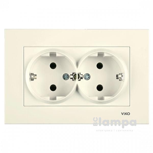 Розетка Крем 2- на З/К  Karre VIKO (90960156)