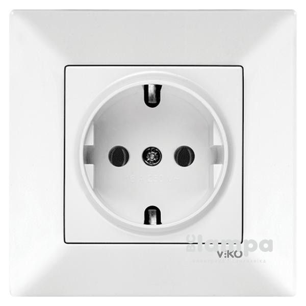 Розетка Біла 1- на з з/к  Viko Meridian (90970008)