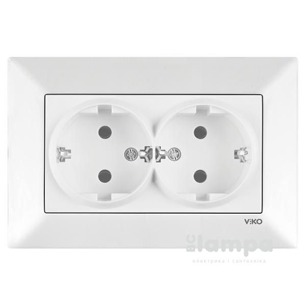 Розетка Біла 2- на з з/к Viko Meridian (90970056)