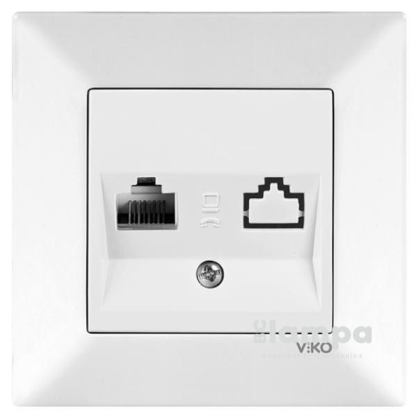 Розетка Біла 1- на РС (RJ45) Viko Meridian (90970032)
