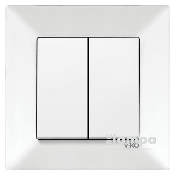 Вмикач Білий 2кл Viko Meridian (90970002)