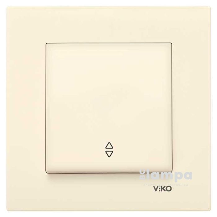 Вмикач Крем 1- кл. "↕" прохідний Karre VIKO (90960104)