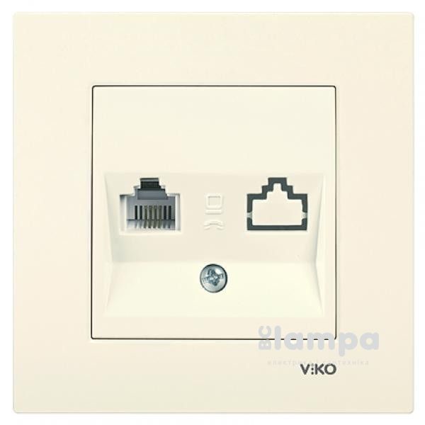 Розетка Крем TEL 1- на Karre VIKO (90960113) ☎
