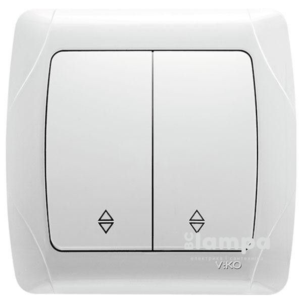 Выключатель белый 2 кл. проходной VIKO CARMEN (90561017)