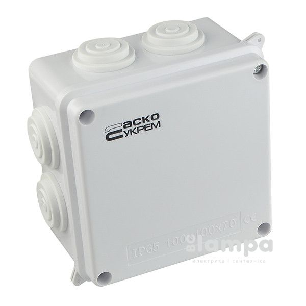Розподільна коробка зовнішня 100*100*70 мм TY-RA ASKO (А0150170018) АВС