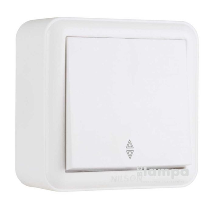Вимикач 1-кл накл прохідний білий NILSON Unique (28111007)