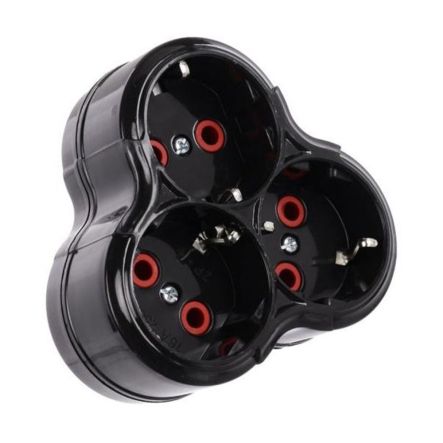 Тройник с з/к "Звезда" чорний DE-PA 10009