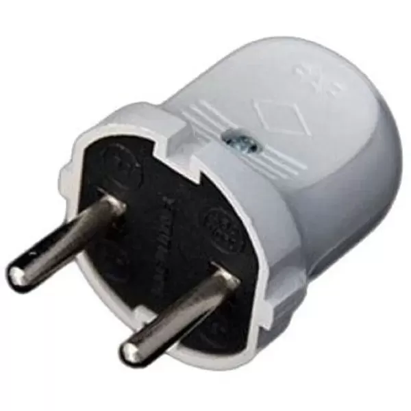 Вилка без з/к пряма "Мімоза" 16А біла FAR F16 (69153)