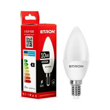 Лампа ETRON LED C37 10W 4200K E14 Light Power (1-ELP-020)