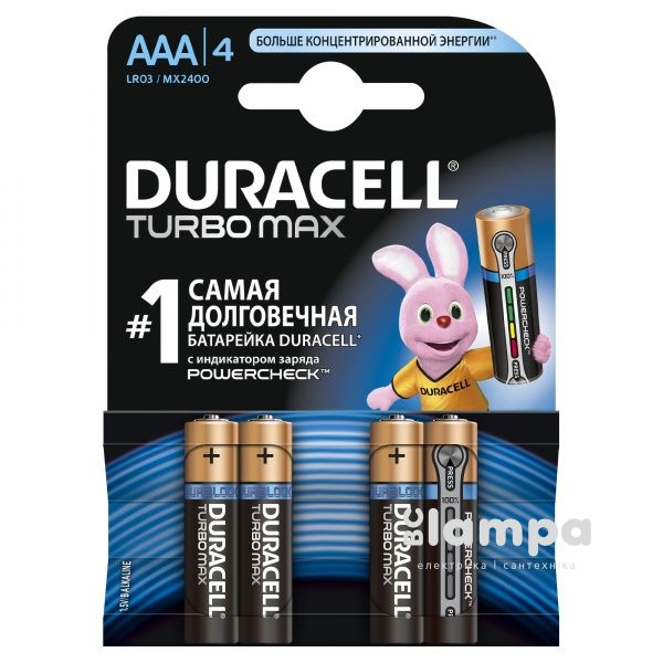 Батарейка DURACELL AAA Turbo/Ultra/Optimum (LR03)