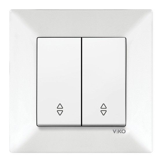 Вмикач Білий 2кл прохідний Viko Meridian (90970017-WH)