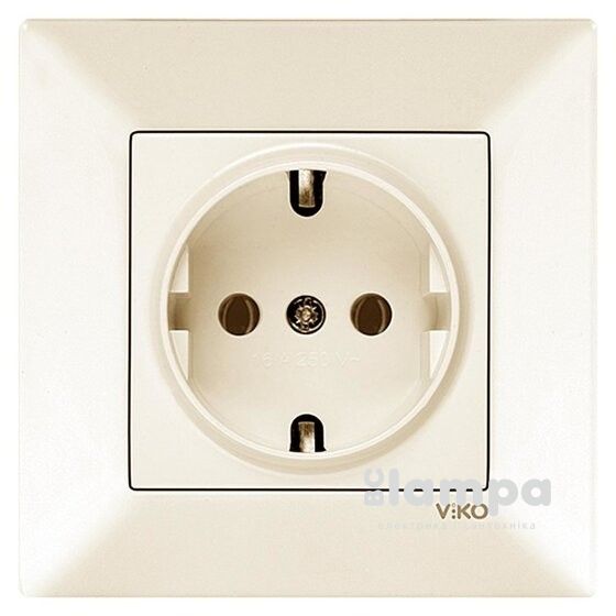 Розетка Крем 1- на З/К Viko Meridian (90970208)