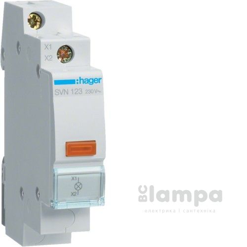 Арматура светосигнальная  на DIN-рейку SVN123 1 f*220V желтая HAGER
