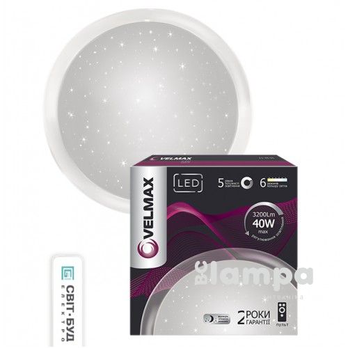 Світильник стельовий VELMAX LED 40W GALAXY smart 405*73mm 3000-6500K 3200Lm (23-40-05)
