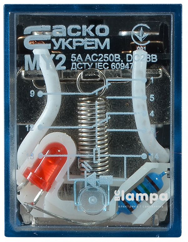 Реле проміжне електромагнітне МY2 5А DC24V (0090010013)