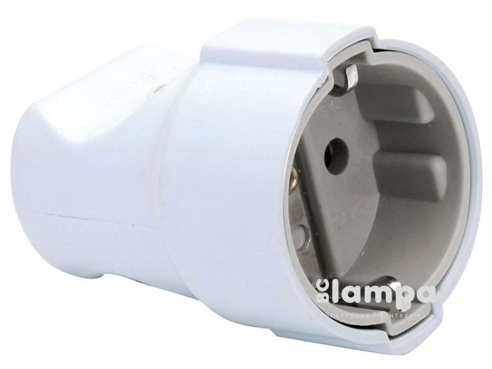 Гніздо з з/к штепсельне DE-PA біле (11102)