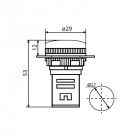 Арматура светосигнальная AD22-22DS желтая  24V  plastic (090010006/0140030049)