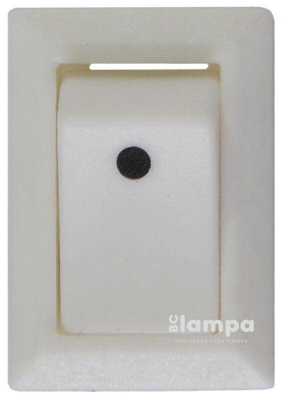 Перемикач клавішний КП -  3  3А/220W 2Р 0 -1  білий/біла 15*10,5/13,5*9мм KSD5-101 (0140040130)