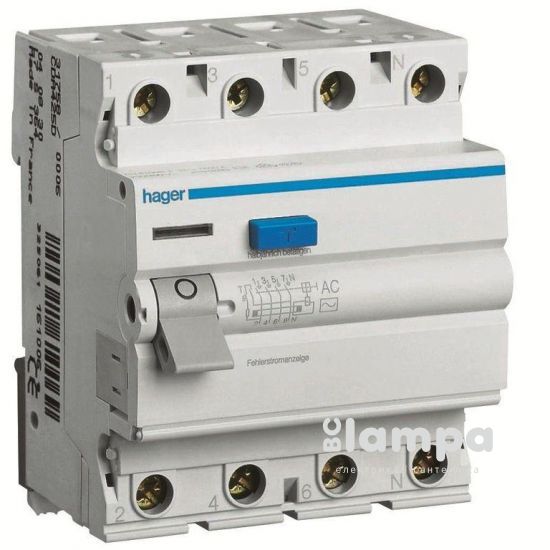 ПЗВ, реле диференційного струму Hager  CD441J 4.40.30 France