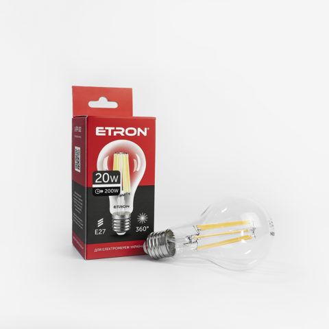 Лампа ETRON LED A65 20W 4200K E27 Filament Light Power (1-EFP-102)