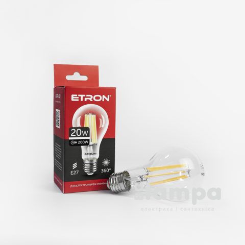Лампа ETRON LED A65 20W 4200K E27 Filament Light Power (1-EFP-102)