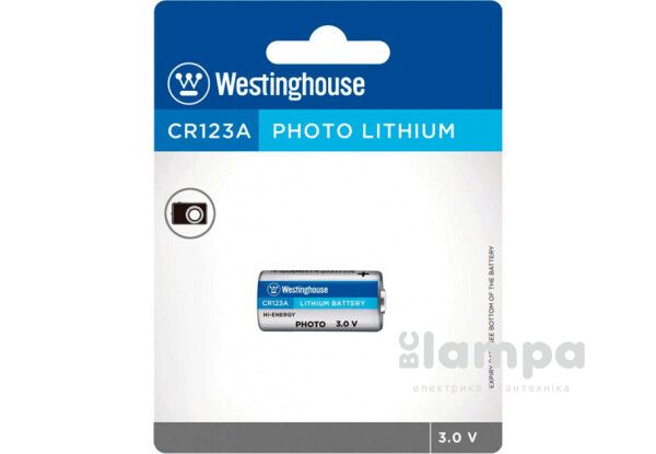 Батарейка WESTINGHOUSE Lithium CR123A-BP1 (R10) - ціна за1 шт.
