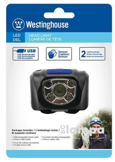 Фонарик WESTINGHOUSE  налобный WF71 аккумуляторный с сенсором (WF71-DB)