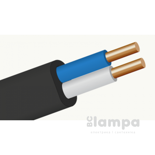 ВВГ-П  2 х 2,5 mm²  нг Кабель ЗЗЦМ чорний