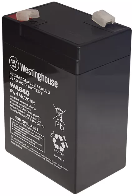 Акумулятор terminal WESTINGHOUSE  6V  4Ah F1 (WA640N-F1)