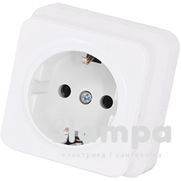Розетка 1 - на  з з/к  накладна  біла  IP20  "Misya" (05 11 115)