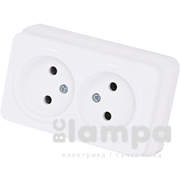 Розетка 2 - на  накладна  біла IP20  "Misya" (05 11 149)