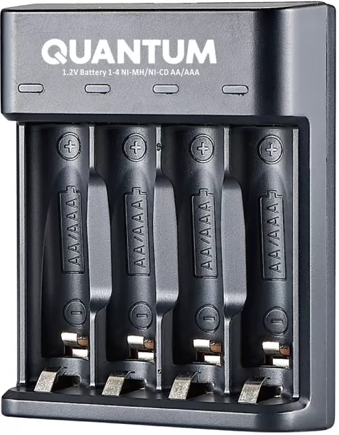 Зарядний пристрій Quantum QM-BC1040 для NI-MH/NI-CD 1.2V акум. AA/AAA 4-slot (USB)