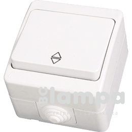 Вимикач 1кл прохідний білий  IP54 "Nemli" (07 11 107)