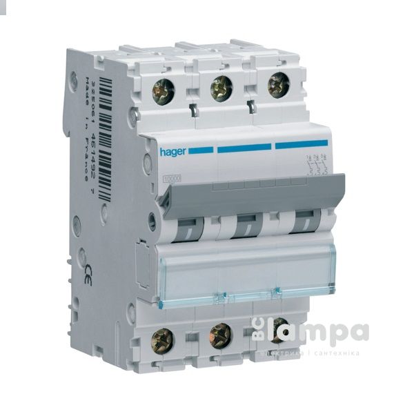 Автоматичний вимикач Hager MC363A 3p 63A C