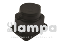 Розетка TECCO 1-я с з/к 16А с кришкой каучук (107 100 00)