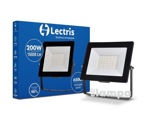 Прожектор LECTRIS LED 200W 6500K IP65 16000Lm 185-265V (1-LC-3007)