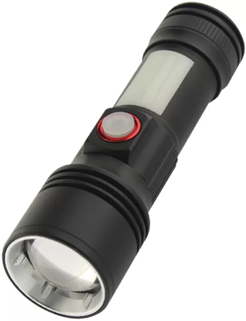 Ліхтар QUANTUM ручний Adept 10W LED zoom+COB з USB (QM-FL1031)