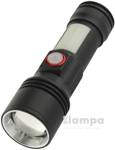 Ліхтар QUANTUM ручний Adept 10W LED zoom+COB з USB (QM-FL1031)
