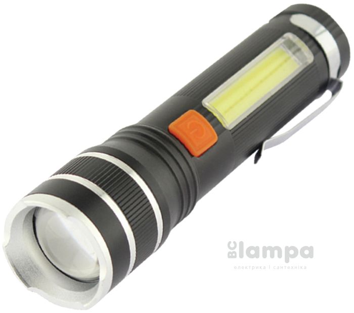 Ліхтар QUANTUM ручний Helper 10W LED zoom+COB з USB (QM-FL1032)