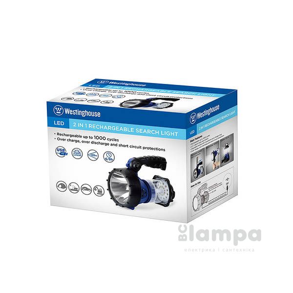 Фонарик WESTINGHOUSE  3W COB LED WF1504 + Micro USB кабель в комплекте (WF1504-CB)