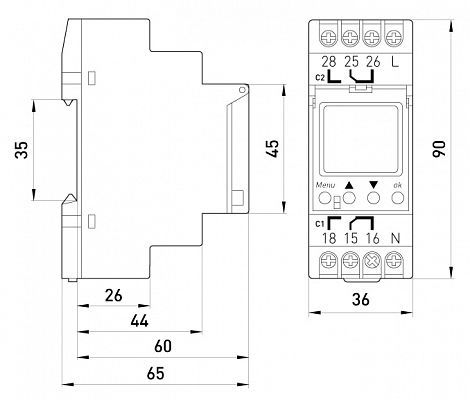 Реле часу електронне двоканальне e.control.t09 (i0310012)