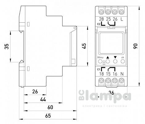 Реле часу електронне двоканальне e.control.t09 (i0310012)