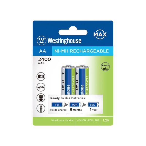 Акумулятор AA WESTINGHOUSE Ni-Mh 2400mAh Max 2шт. - ціна за1шт.