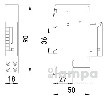 Реле часу електромеханічне 18мм e.control.t03 (i0310008)