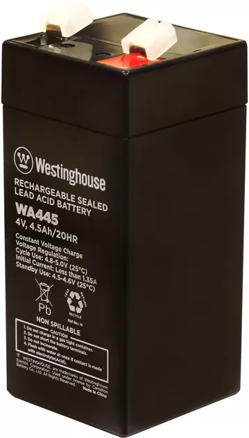 Акумулятор terminal WESTINGHOUSE  4V  4.5Ah T1 (WA445N-T1)