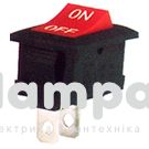 Перемикач клавішний КП -  5  6А/220В червоний (505408/169925)